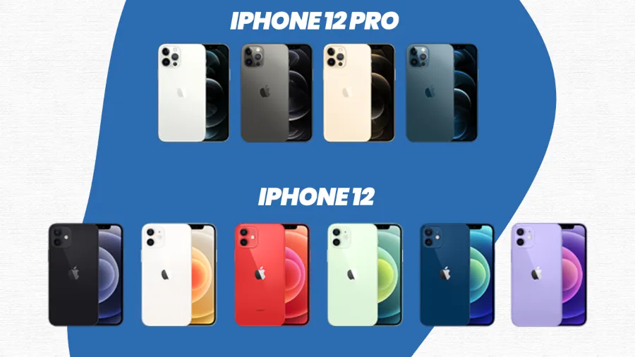 Alle Farben der iPhone 12 und iPhone 12 Pro-Modelle.